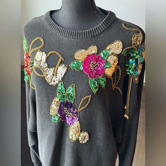 Diana Marco vintage sequin sweater size 22 - Picture 2 of 7